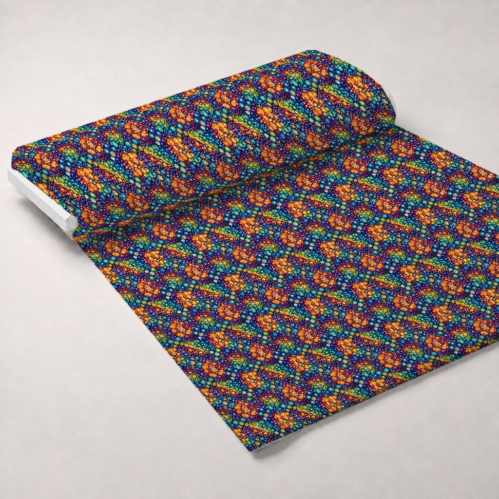 Prismatic Kaleidoscope Pattern 7 Fleece Fabric — fleece fabric unrolled bolt preview (mv-fleece-v1:bolt)
