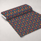Prismatic Kaleidoscope Pattern 7 Fleece Fabric — fleece fabric unrolled bolt preview (mv-fleece-v1:bolt)