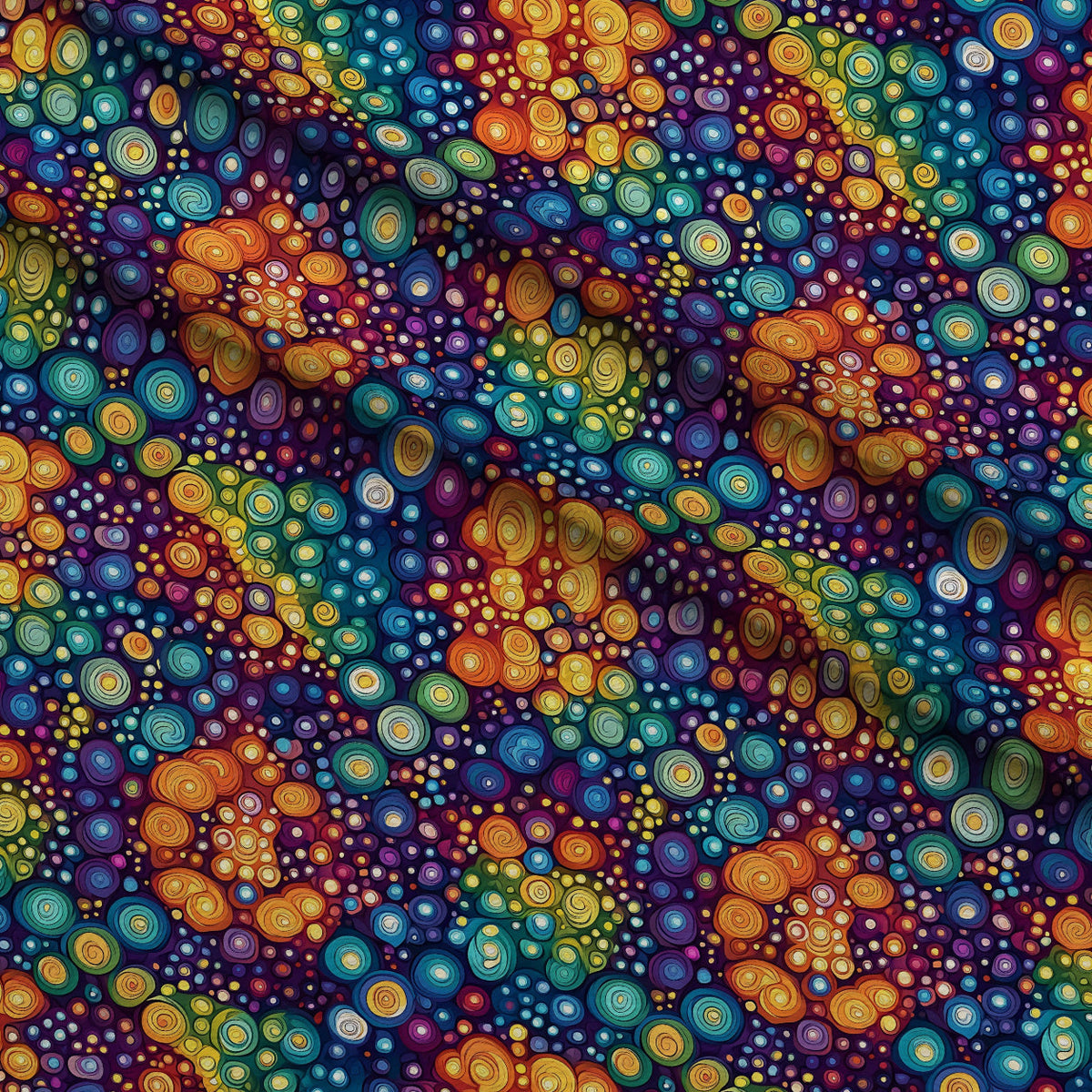 Prismatic Kaleidoscope Pattern 7 Fleece Fabric — fleece fabric folded close-up preview (mv-fleece-v1:lying)