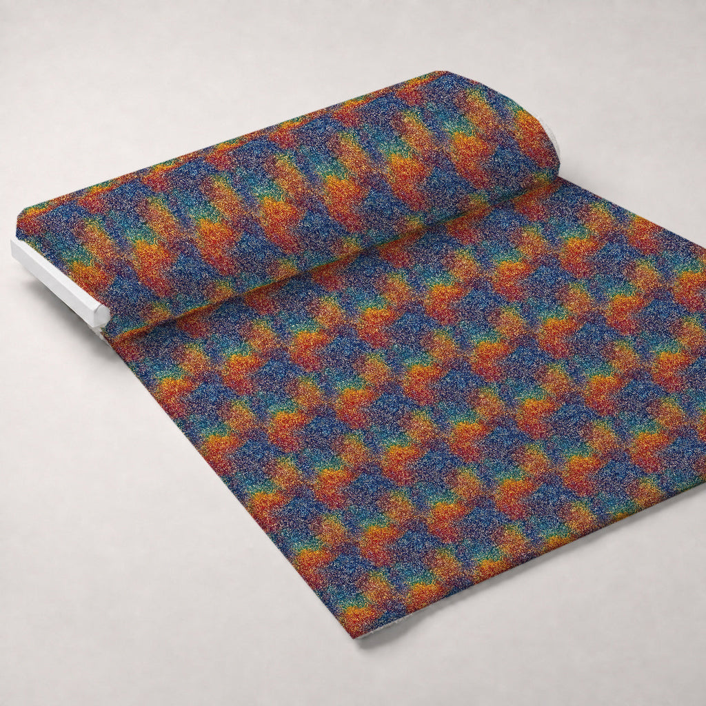Prismatic Kaleidoscope Pattern 8 Fleece Fabric — fleece fabric unrolled bolt preview (mv-fleece-v1:bolt)