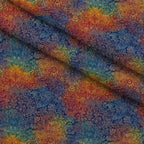 Prismatic Kaleidoscope Pattern 8 Fleece Fabric — fleece fabric folded close-up preview (mv-fleece-v1:lying)
