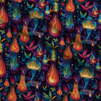 Psychedelic Glow Pattern 1 Fleece Fabric — fleece fabric folded close-up preview (mv-fleece-v1:lying)