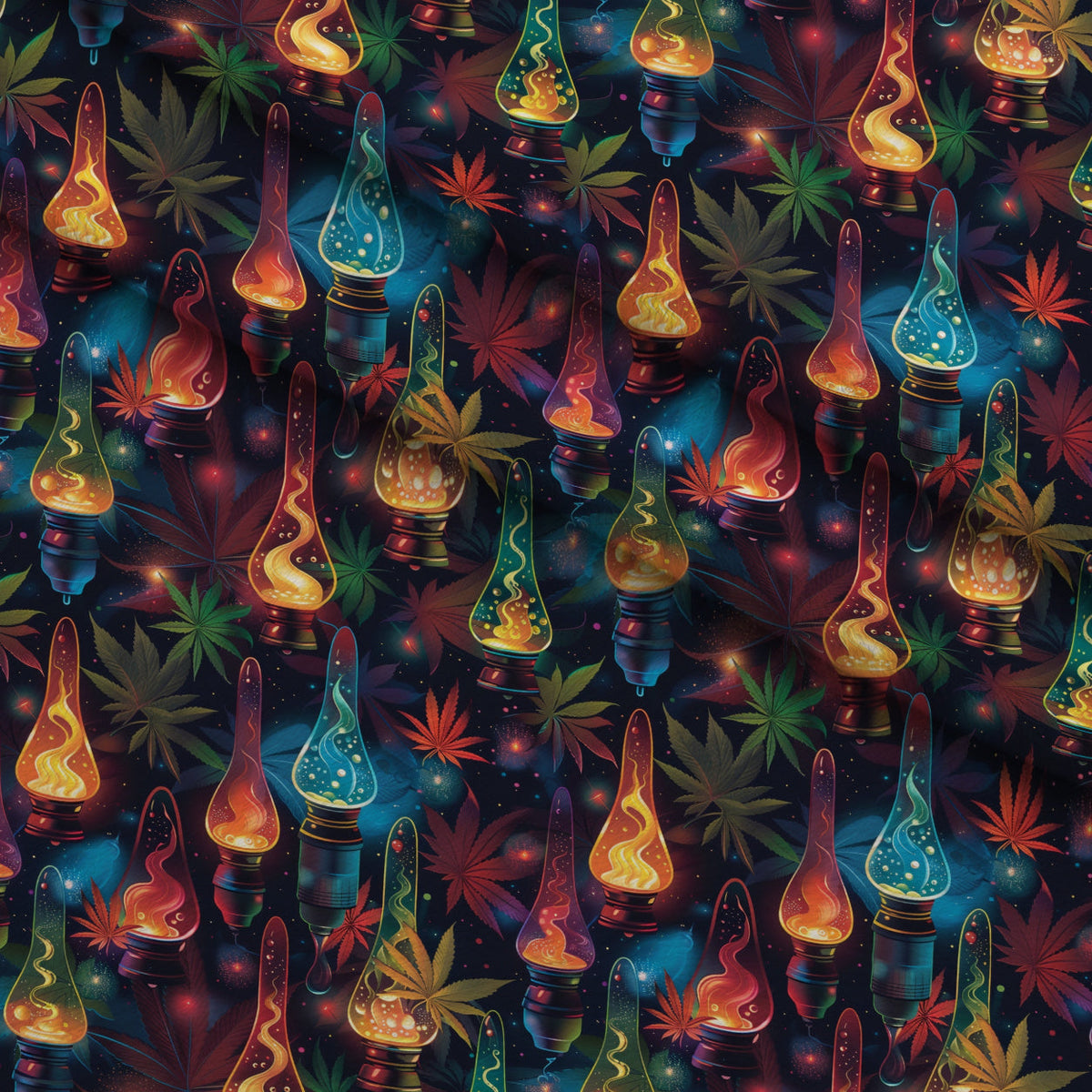 Psychedelic Glow Pattern 11 Fleece Fabric — fleece fabric folded close-up preview (mv-fleece-v1:lying)