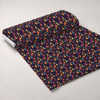 Psychedelic Glow Pattern 14 Fleece Fabric — fleece fabric unrolled bolt preview (mv-fleece-v1:bolt)
