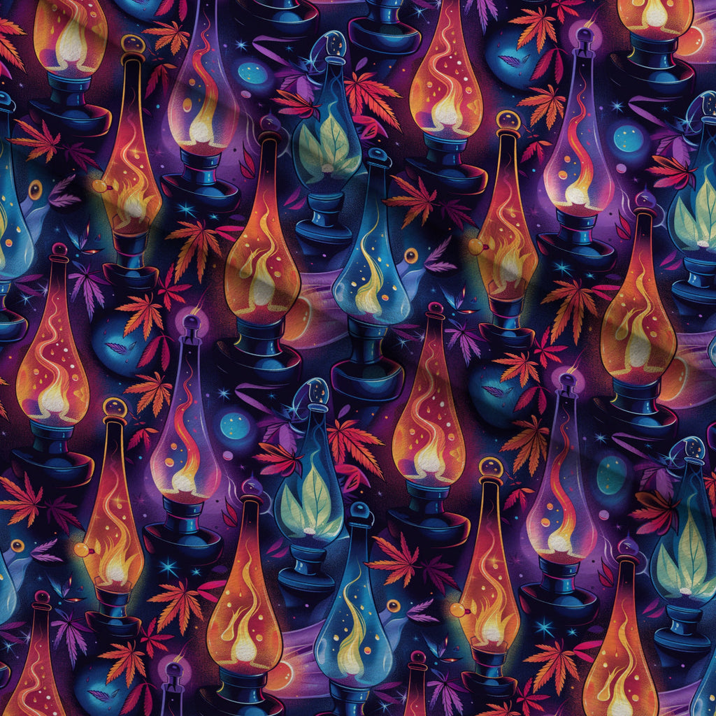 Psychedelic Glow Pattern 15 Fleece Fabric — fleece fabric folded close-up preview (mv-fleece-v1:lying)