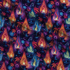 Psychedelic Glow Pattern 15 Fleece Fabric — fleece fabric folded close-up preview (mv-fleece-v1:lying)