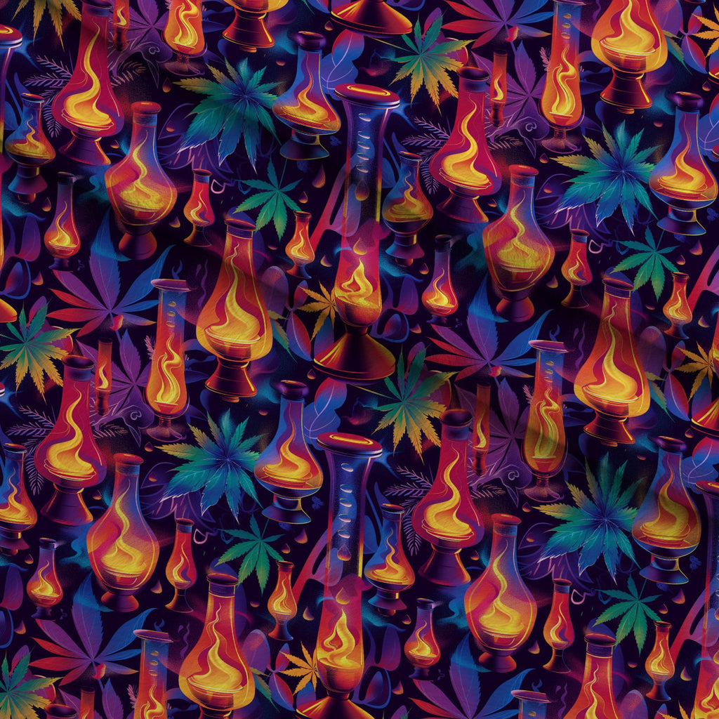 Psychedelic Glow Pattern 2 Fleece Fabric — fleece fabric folded close-up preview (mv-fleece-v1:lying)