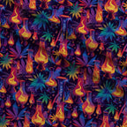 Psychedelic Glow Pattern 2 Fleece Fabric — fleece fabric folded close-up preview (mv-fleece-v1:lying)