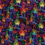 Psychedelic Glow Pattern 4 Fleece Fabric — fleece fabric folded close-up preview (mv-fleece-v1:lying)