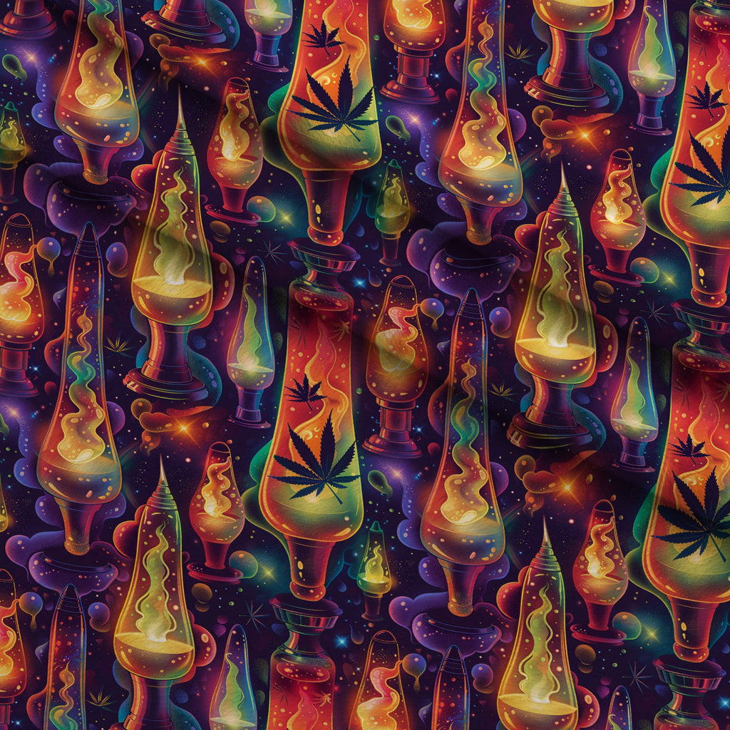 Psychedelic Glow Pattern 8 Fleece Fabric — fleece fabric folded close-up preview (mv-fleece-v1:lying)