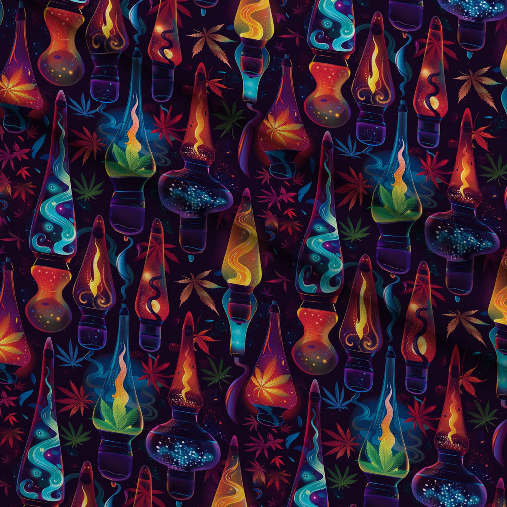 Psychedelic Glow Pattern 9 Fleece Fabric — fleece fabric folded close-up preview (mv-fleece-v1:lying)