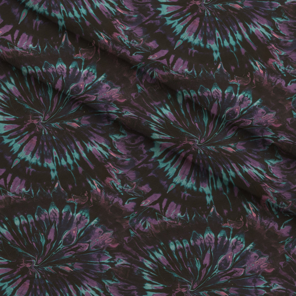 Psychedelic Swirl Pattern 10 Fleece Fabric — fleece fabric folded close-up preview (mv-fleece-v1:lying)