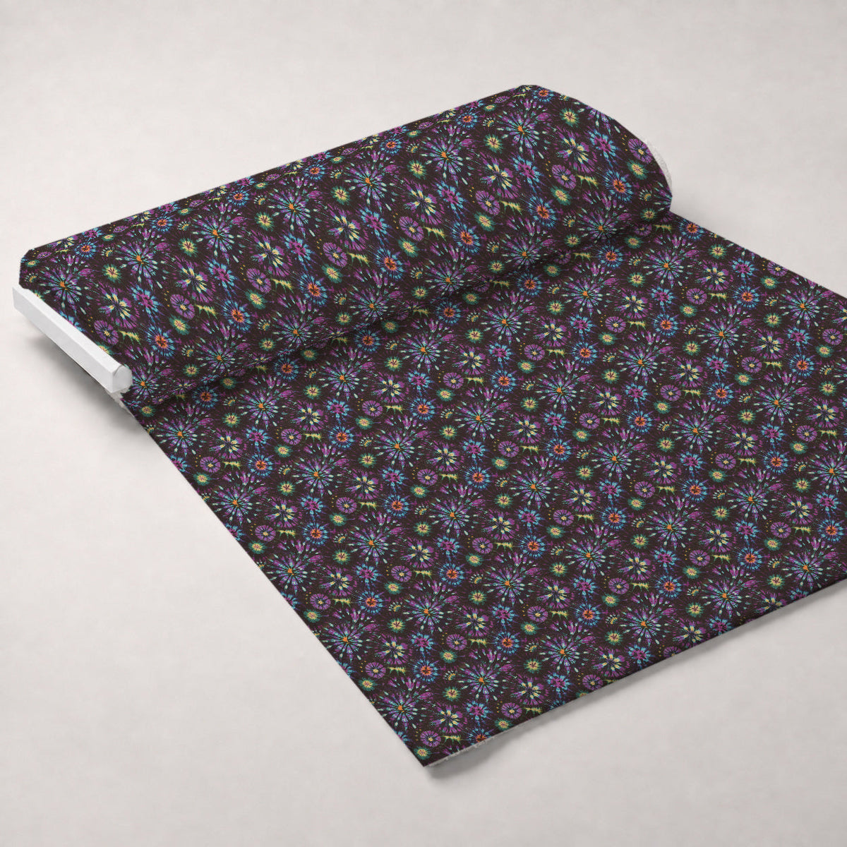 Psychedelic Swirl Pattern 12 Fleece Fabric — fleece fabric unrolled bolt preview (mv-fleece-v1:bolt)