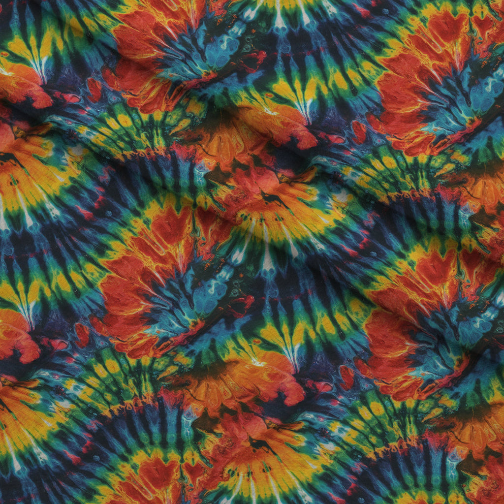 Psychedelic Swirl Pattern 15 Fleece Fabric — fleece fabric folded close-up preview (mv-fleece-v1:lying)