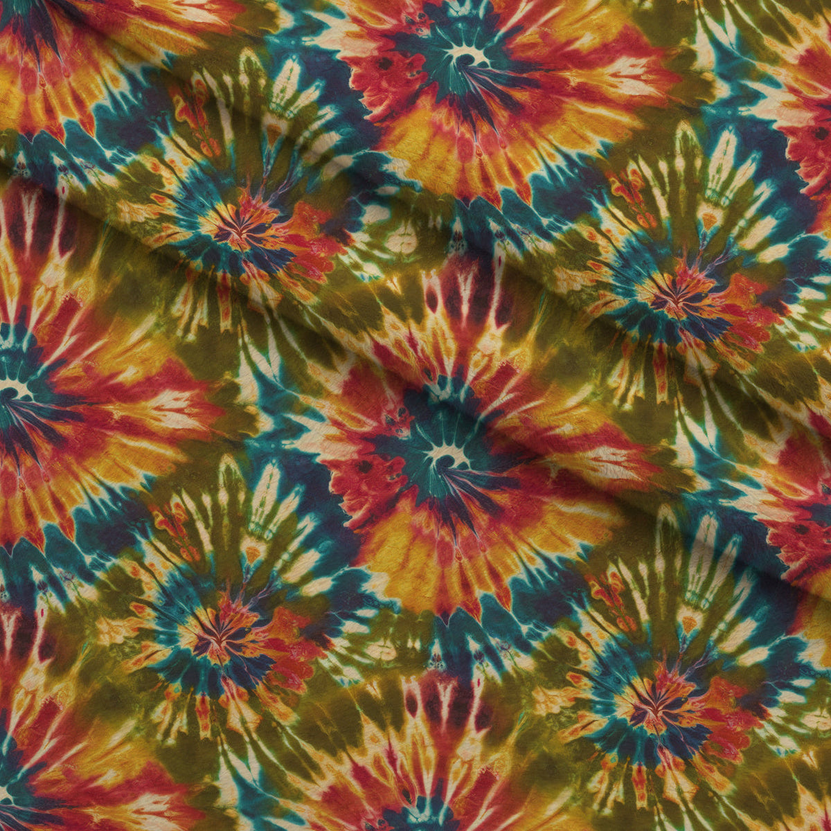 Psychedelic Swirl Pattern 3 Fleece Fabric — fleece fabric folded close-up preview (mv-fleece-v1:lying)