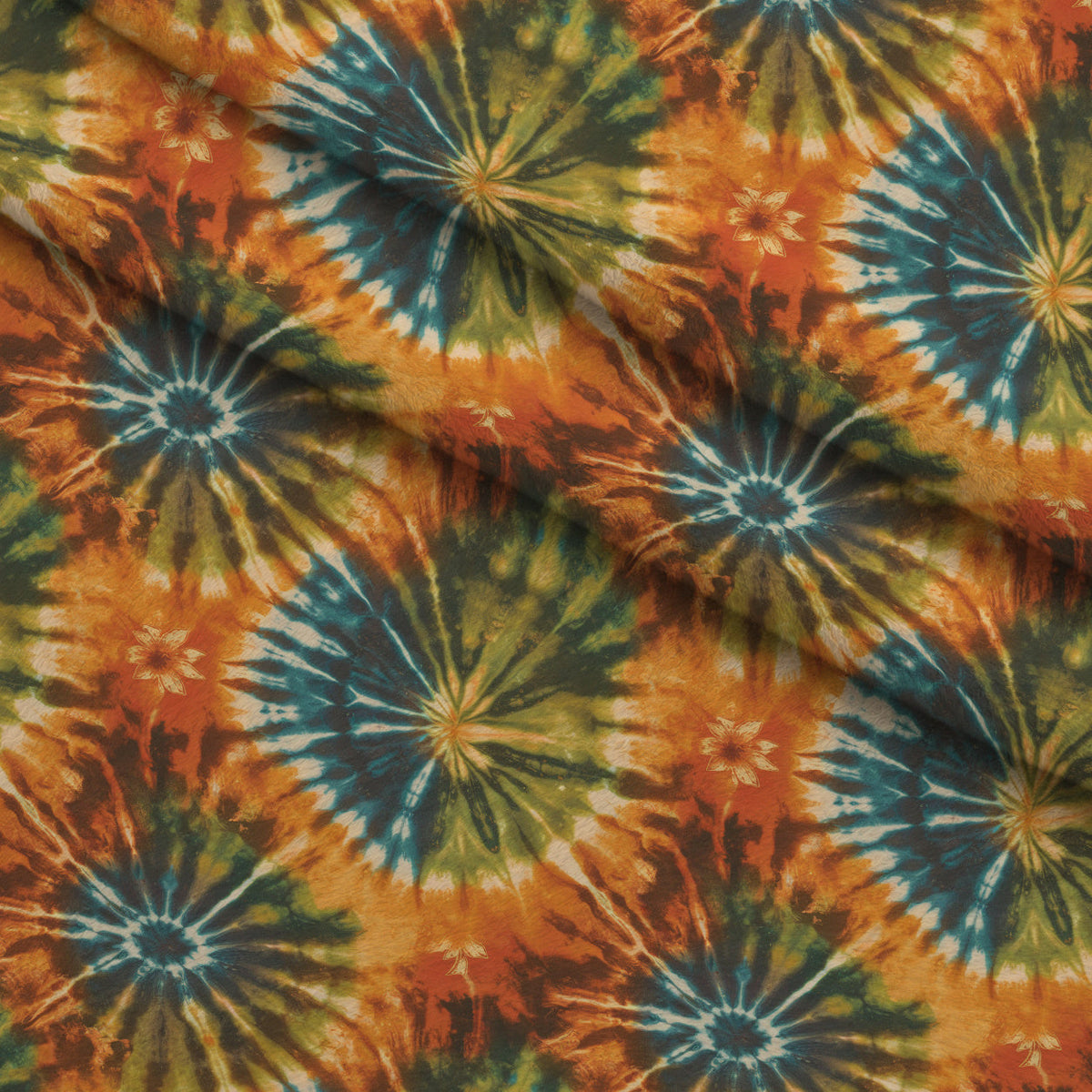 Psychedelic Swirl Pattern 6 Fleece Fabric — fleece fabric folded close-up preview (mv-fleece-v1:lying)