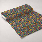 Psychedelic Swirl Pattern 7 Fleece Fabric — fleece fabric unrolled bolt preview (mv-fleece-v1:bolt)