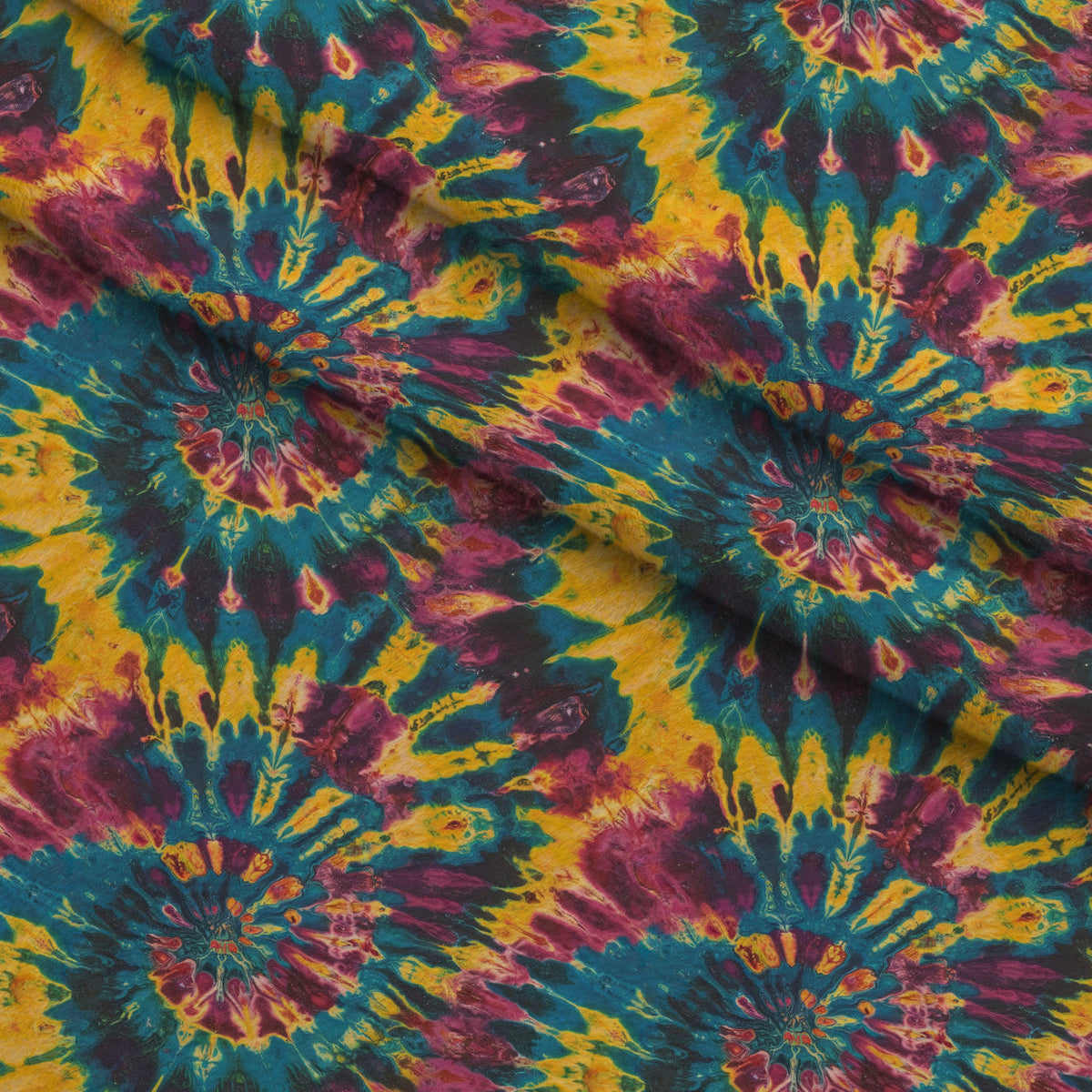 Psychedelic Swirl Pattern 7 Fleece Fabric — fleece fabric folded close-up preview (mv-fleece-v1:lying)