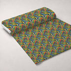 Psychedelic Swirl Pattern 9 Fleece Fabric — fleece fabric unrolled bolt preview (mv-fleece-v1:bolt)