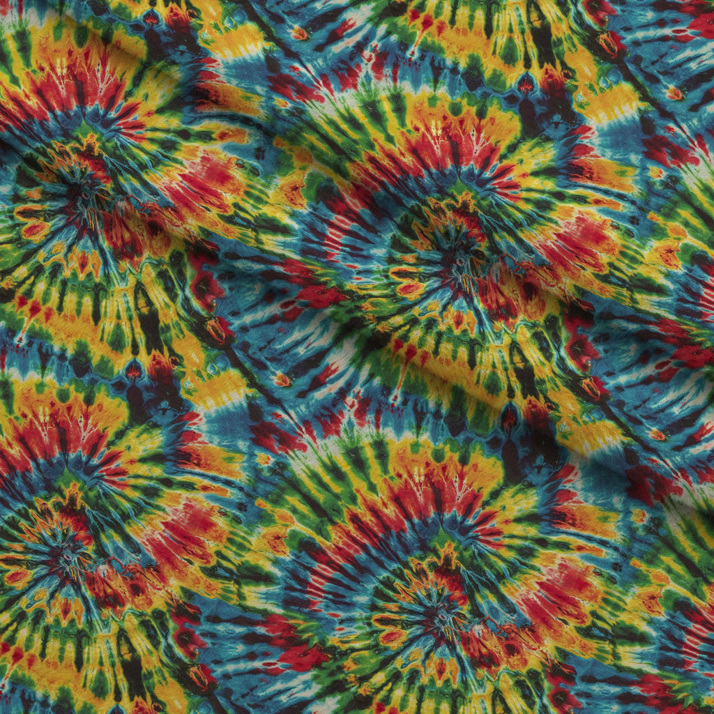 Psychedelic Swirl Pattern 9 Fleece Fabric — fleece fabric folded close-up preview (mv-fleece-v1:lying)