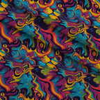 Psychedelic Whiskers Pattern 1 Fleece Fabric — fleece fabric folded close-up preview (mv-fleece-v1:lying)