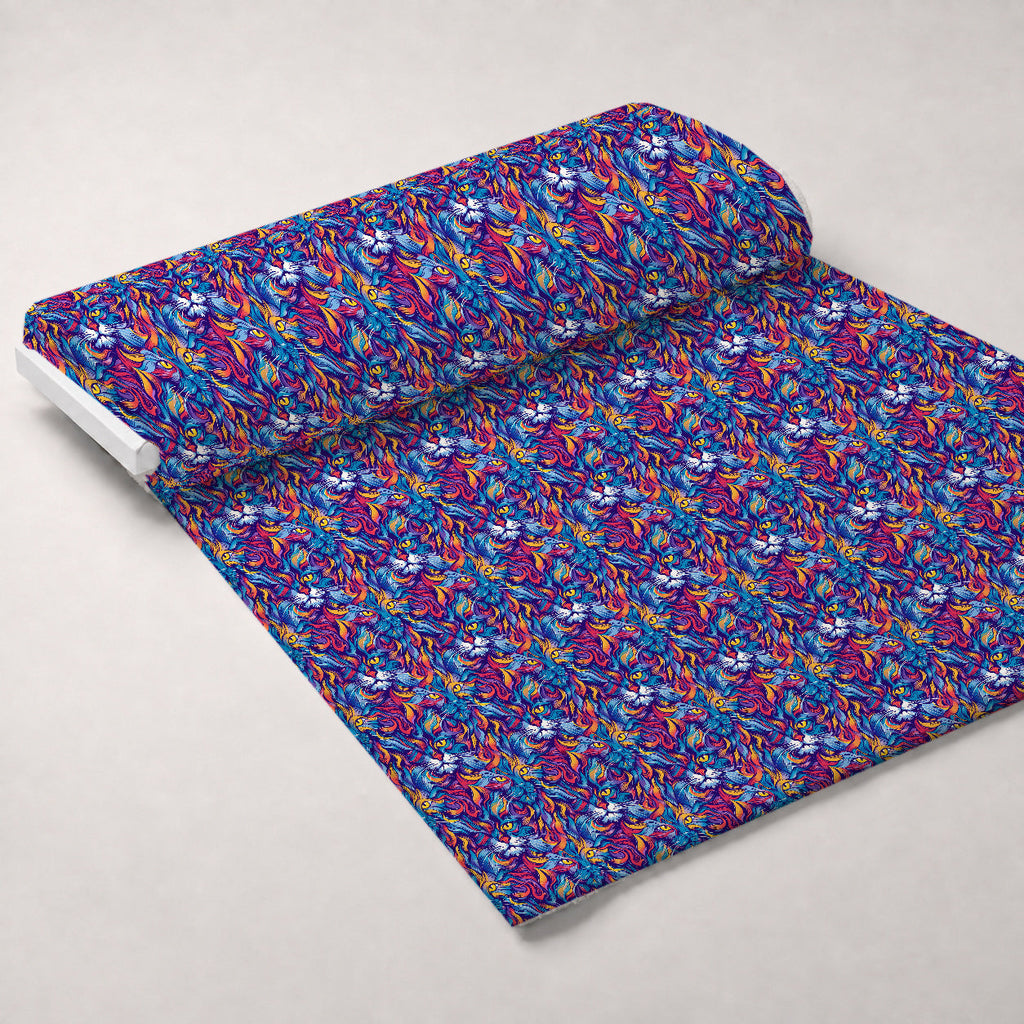 Psychedelic Whiskers Pattern 3 Fleece Fabric — fleece fabric unrolled bolt preview (mv-fleece-v1:bolt)