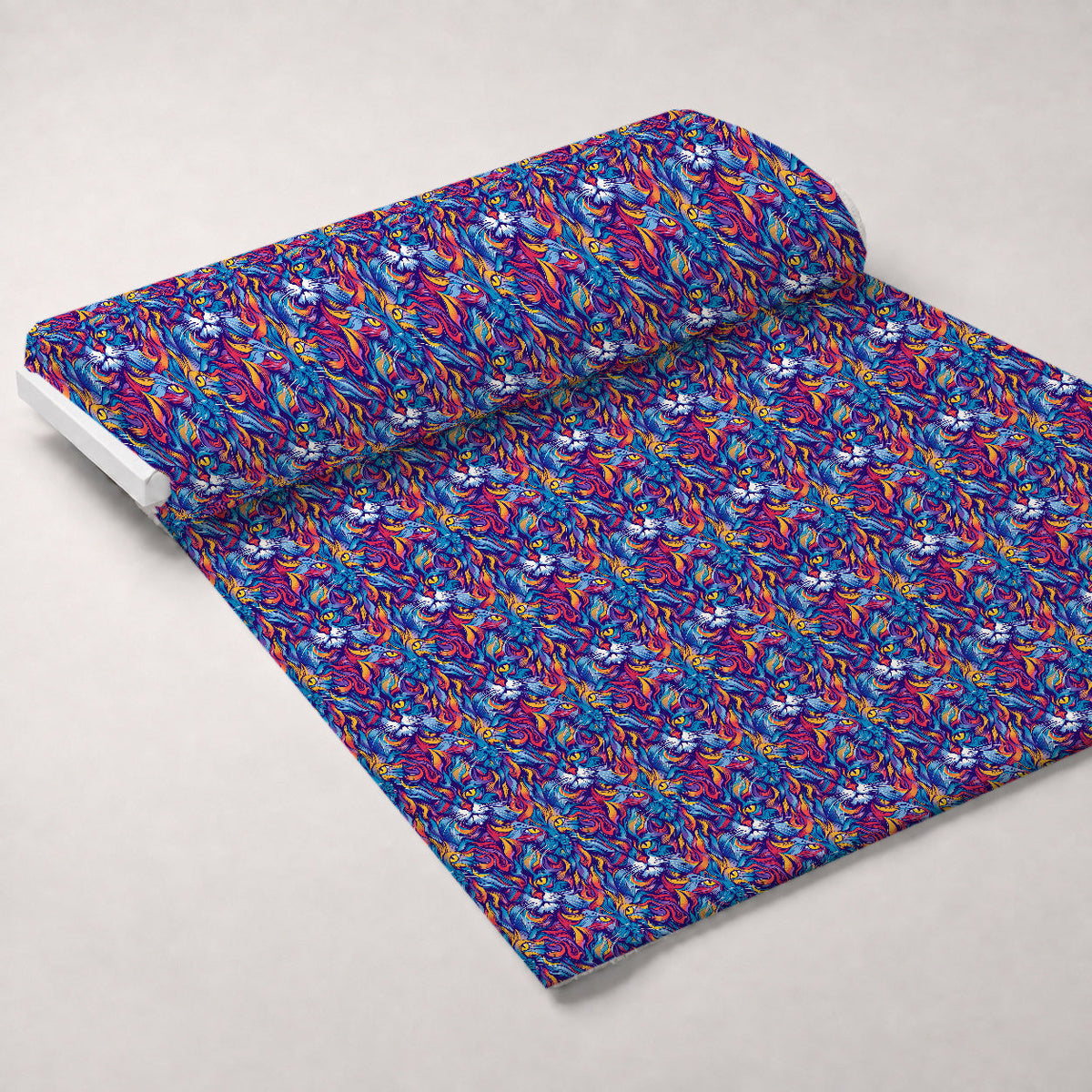 Psychedelic Whiskers Pattern 3 Fleece Fabric — fleece fabric unrolled bolt preview (mv-fleece-v1:bolt)
