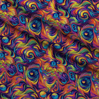 Psychedelic Whiskers Pattern 8 Fleece Fabric — fleece fabric folded close-up preview (mv-fleece-v1:lying)