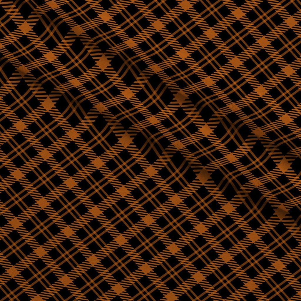 Pumpkin Gingham Pattern 10 Fleece Fabric — fleece fabric folded close-up preview (mv-fleece-v1:lying)