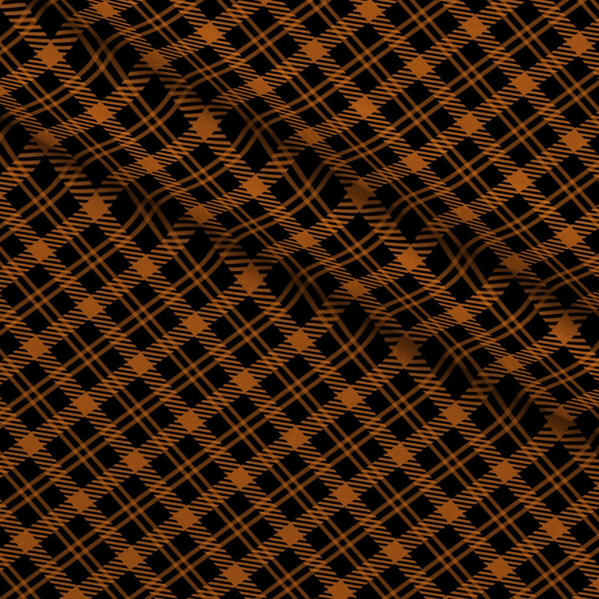 Pumpkin Gingham Pattern 10 Fleece Fabric — fleece fabric folded close-up preview (mv-fleece-v1:lying)