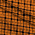 Pumpkin Gingham Pattern 12 Fleece Fabric — fleece fabric folded close-up preview (mv-fleece-v1:lying)