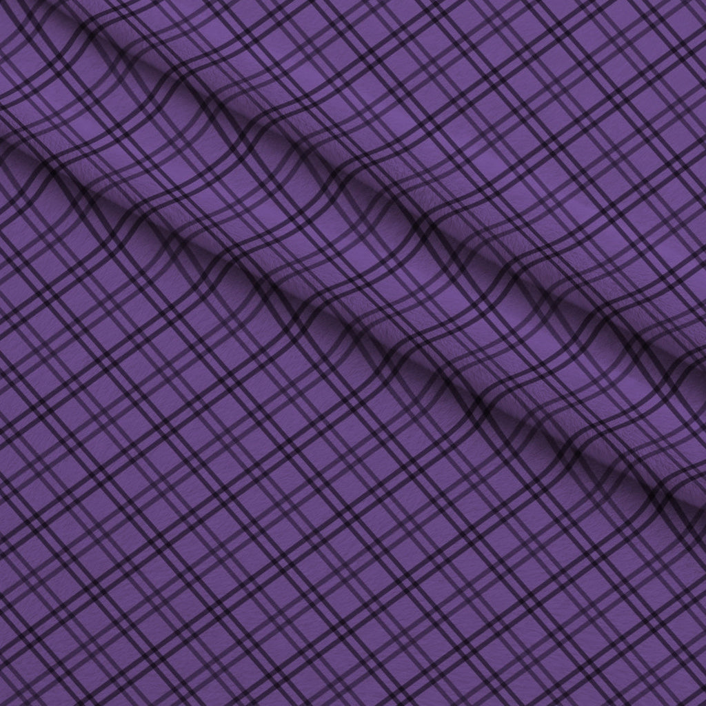 Pumpkin Gingham Pattern 5 Fleece Fabric — fleece fabric folded close-up preview (mv-fleece-v1:lying)