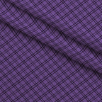 Pumpkin Gingham Pattern 5 Fleece Fabric — fleece fabric folded close-up preview (mv-fleece-v1:lying)