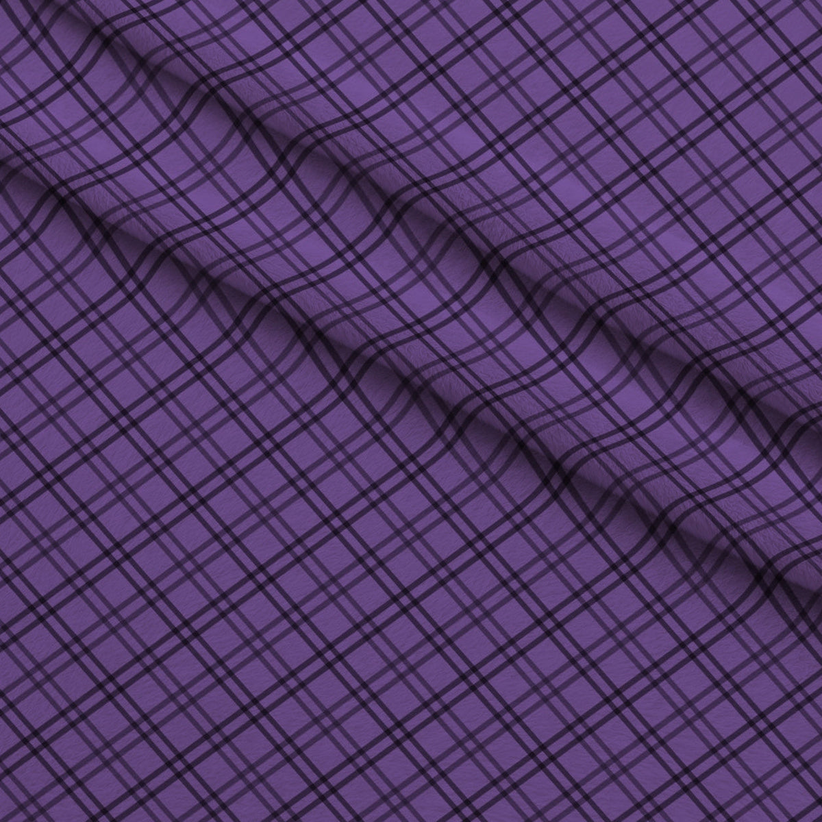 Pumpkin Gingham Pattern 5 Fleece Fabric — fleece fabric folded close-up preview (mv-fleece-v1:lying)