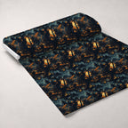 Pumpkin Hollow Pattern 12 Fleece Fabric — fleece fabric unrolled bolt preview (mv-fleece-v1:bolt)