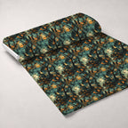 Pumpkin Hollow Pattern 14 Fleece Fabric — fleece fabric unrolled bolt preview (mv-fleece-v1:bolt)