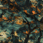 Pumpkin Hollow Pattern 14 Fleece Fabric — fleece fabric folded close-up preview (mv-fleece-v1:lying)