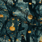 Pumpkin Hollow Pattern 17 Fleece Fabric — fleece fabric folded close-up preview (mv-fleece-v1:lying)