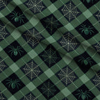 Pumpkin Patch Plaid Pattern 1 Fleece Fabric — fleece fabric folded close-up preview (mv-fleece-v1:lying)