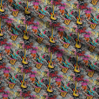 Punk Poster Riot Pattern 4 Fleece Fabric — fleece fabric folded close-up preview (mv-fleece-v1:lying)