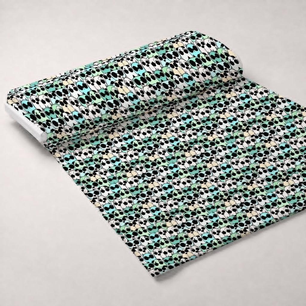 Puppy Pile Pattern 6 Fleece Fabric — fleece fabric unrolled bolt preview (mv-fleece-v1:bolt)