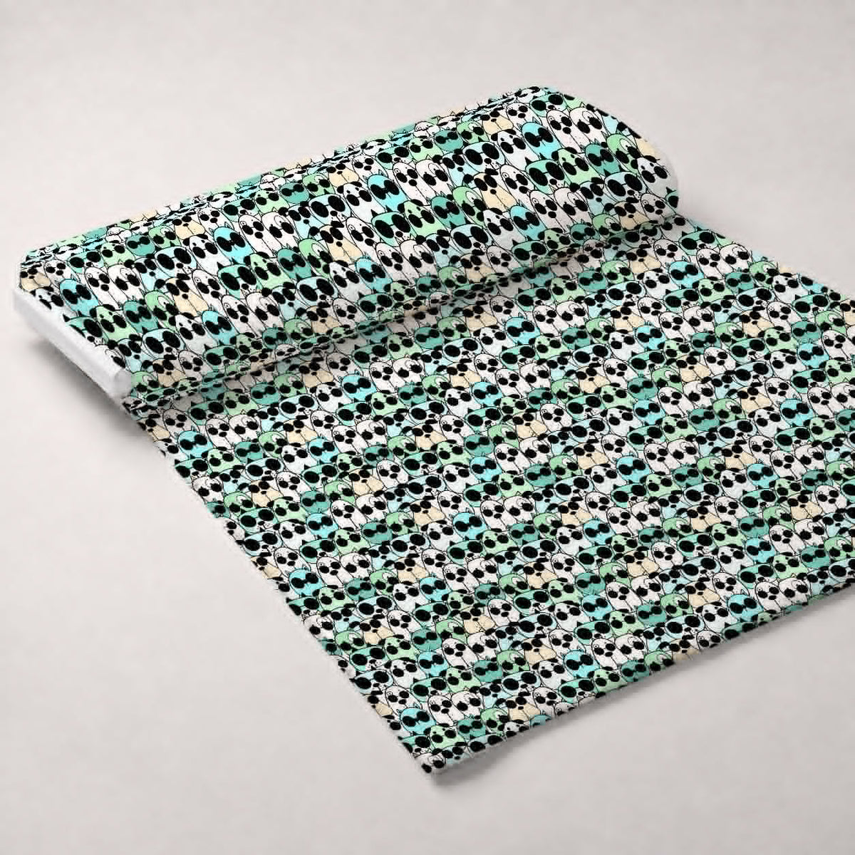 Puppy Pile Pattern 6 Fleece Fabric — fleece fabric unrolled bolt preview (mv-fleece-v1:bolt)