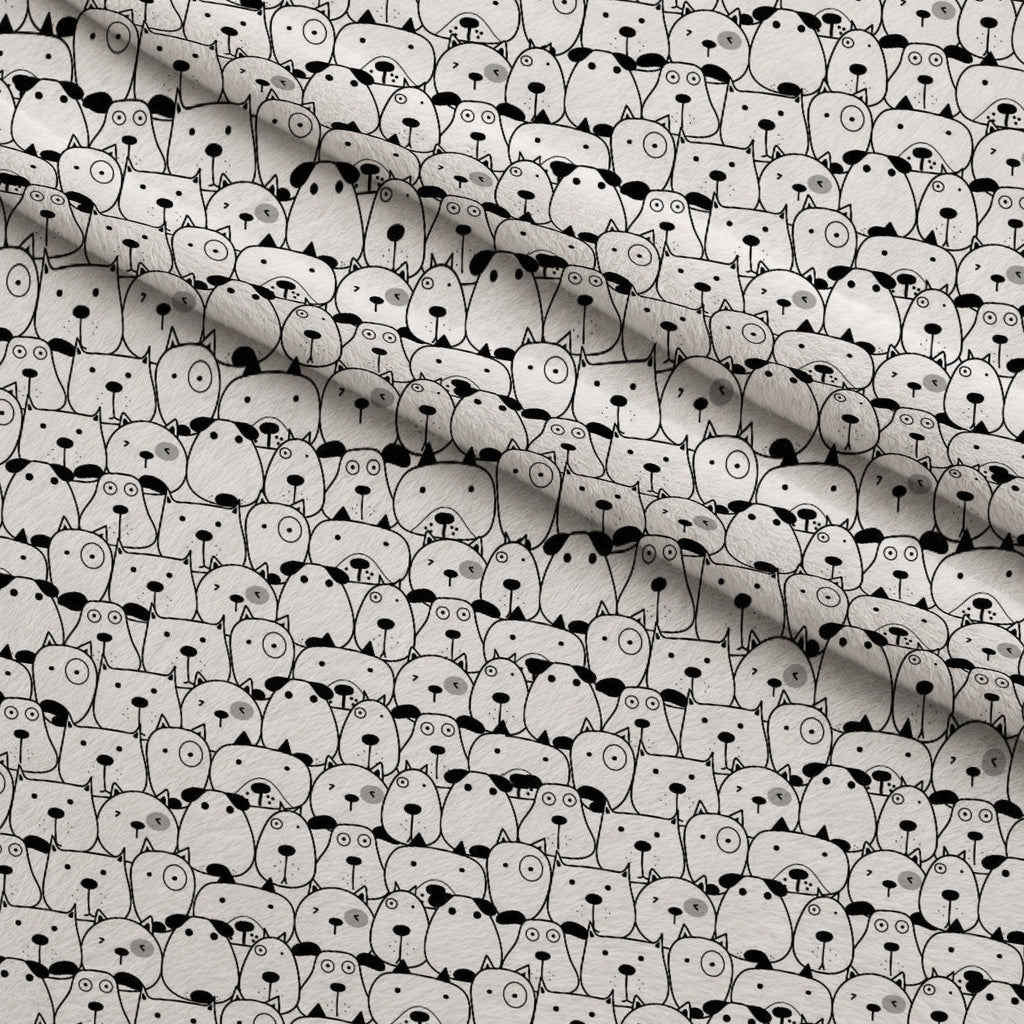 Puppy Pile Pattern 8 Fleece Fabric — fleece fabric folded close-up preview (mv-fleece-v1:lying)