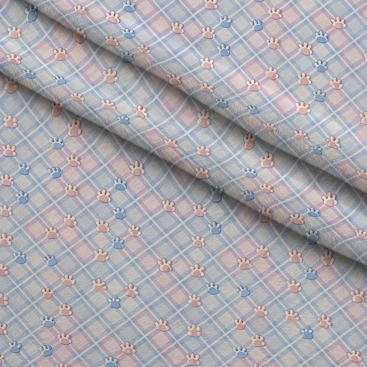 Puppy Prints Pattern 14 Fleece Fabric — fleece fabric folded close-up preview (mv-fleece-v1:lying)