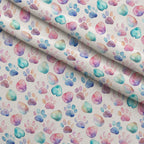 Puppy Prints Pattern 18 Fleece Fabric — fleece fabric folded close-up preview (mv-fleece-v1:lying)