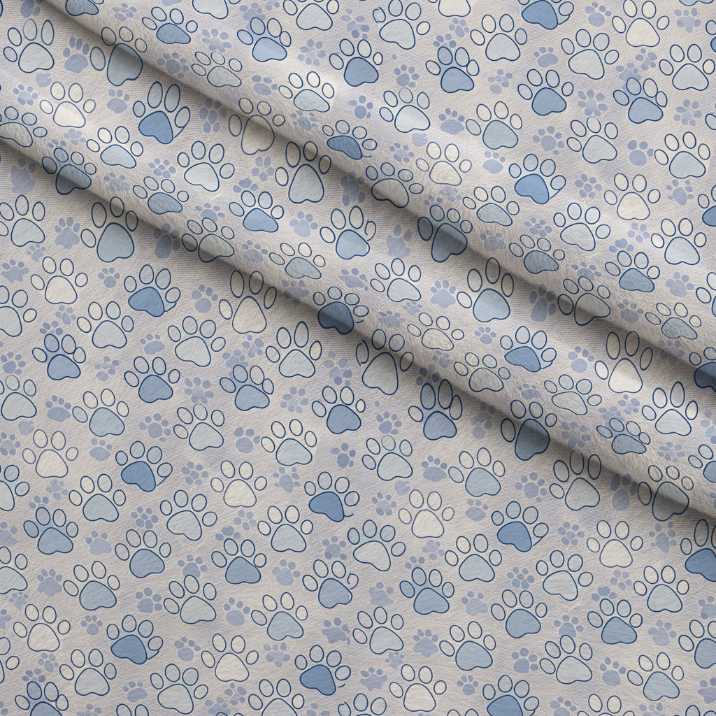 Puppy Prints Pattern 2 Fleece Fabric — fleece fabric folded close-up preview (mv-fleece-v1:lying)