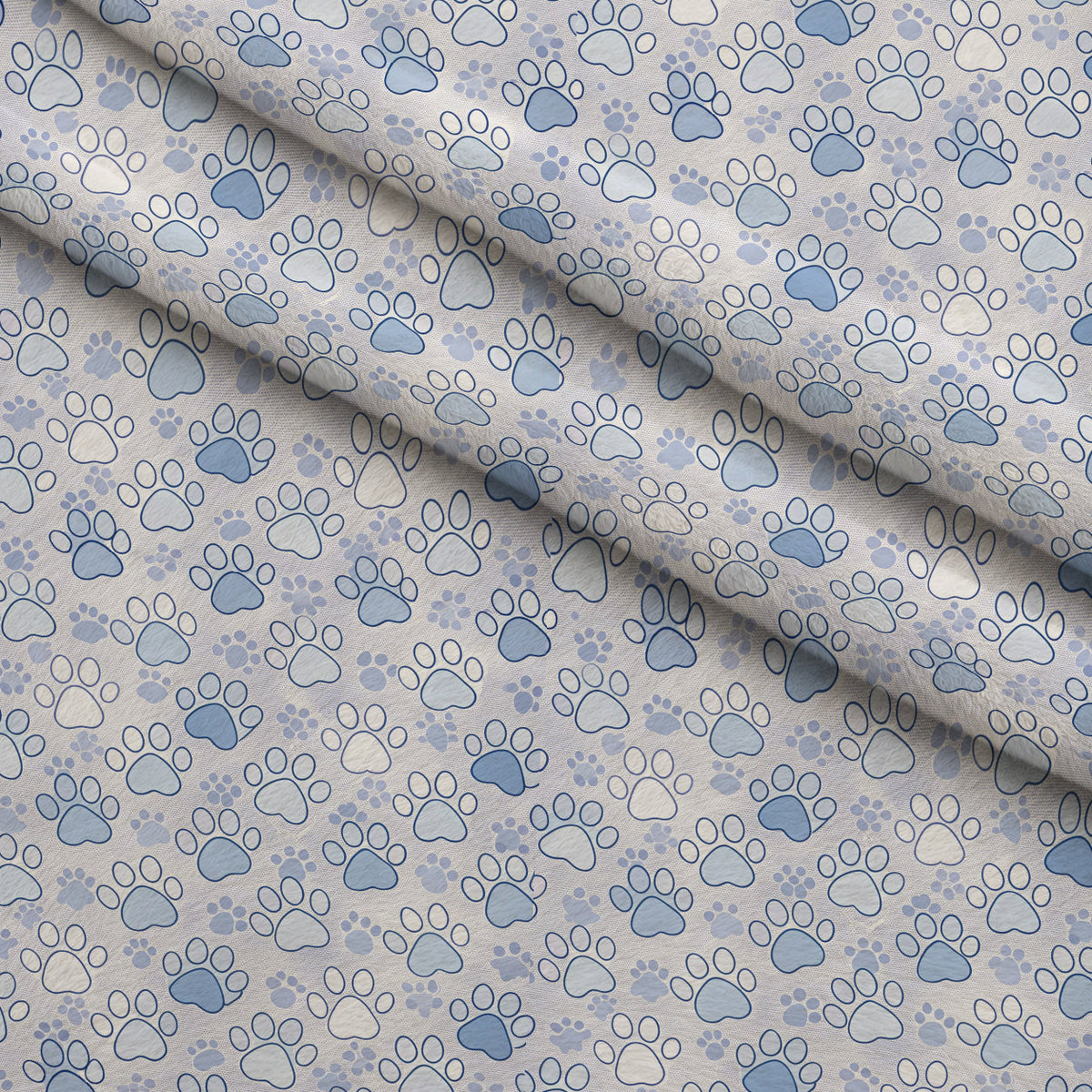 Puppy Prints Pattern 2 Fleece Fabric — fleece fabric folded close-up preview (mv-fleece-v1:lying)