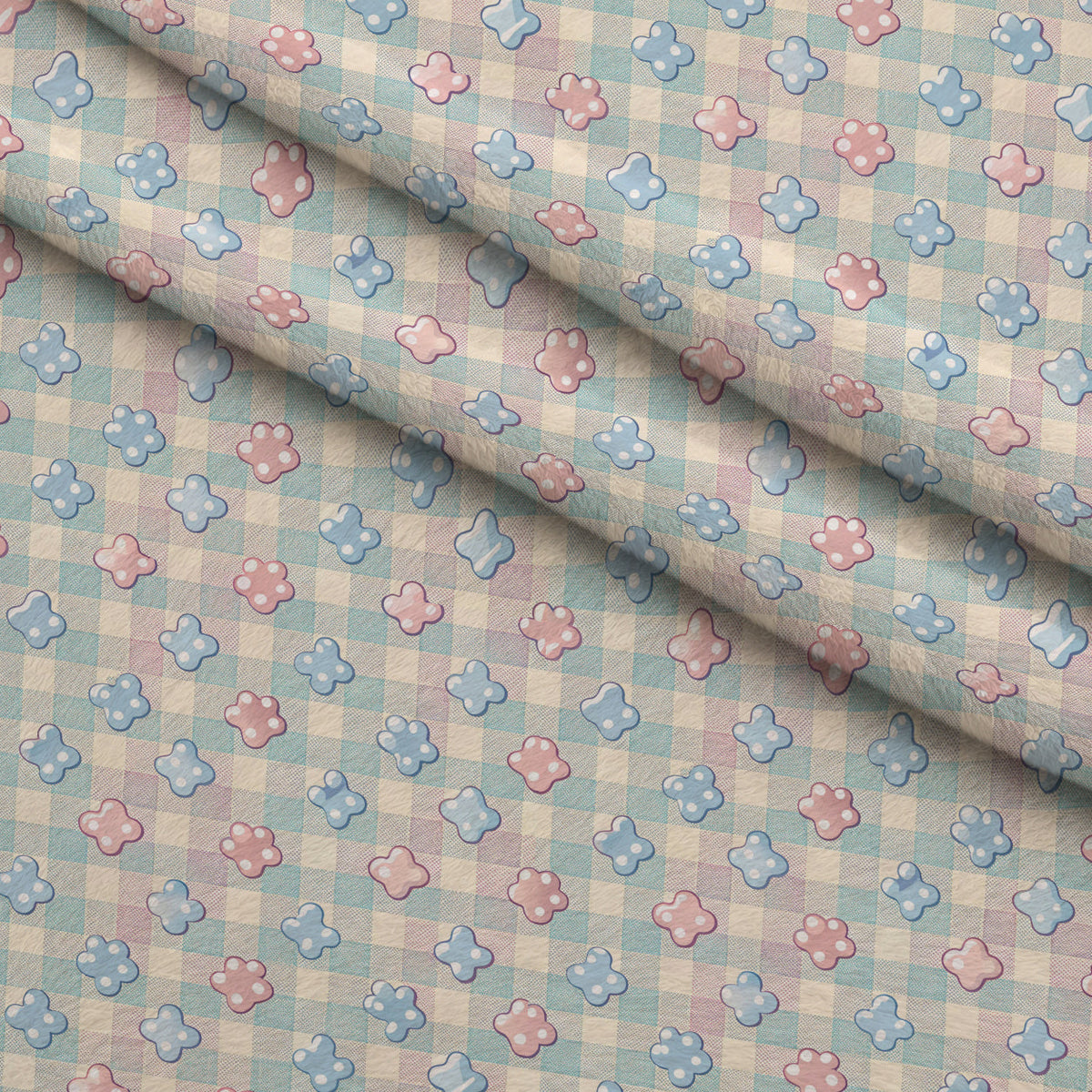 Puppy Prints Pattern 23 Fleece Fabric — fleece fabric folded close-up preview (mv-fleece-v1:lying)
