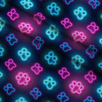 Puppy Prints Pattern 4 Fleece Fabric — fleece fabric folded close-up preview (mv-fleece-v1:lying)