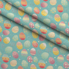 Pysanky Garden Pattern 11 Fleece Fabric — fleece fabric folded close-up preview (mv-fleece-v1:lying)